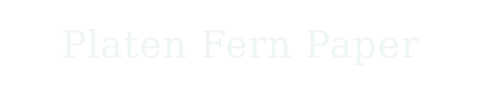 Platen Fern Paper
